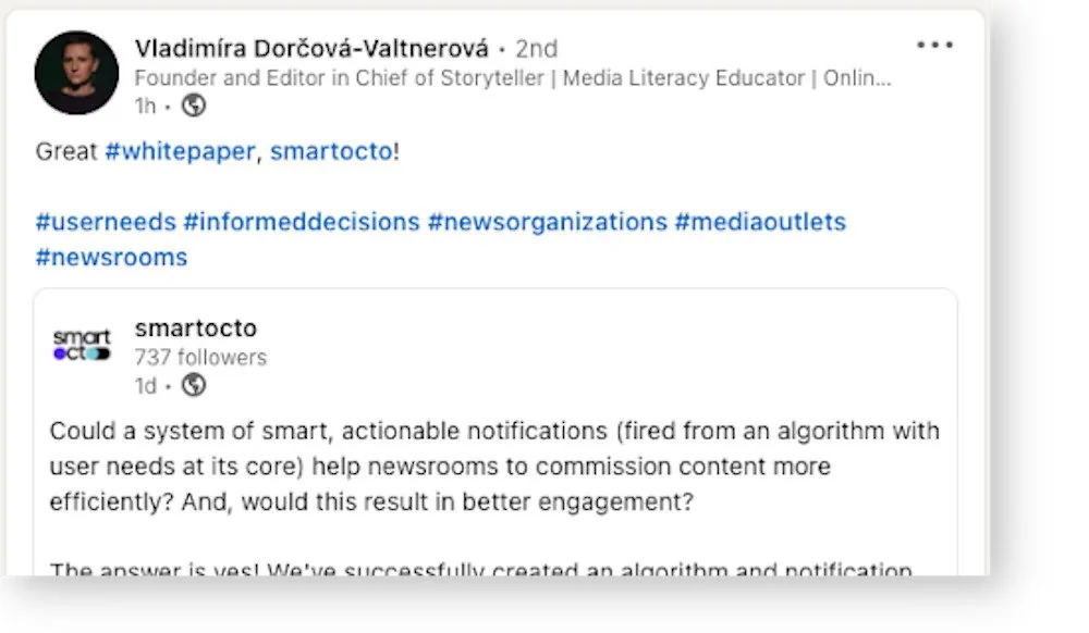 Media response user needs 9