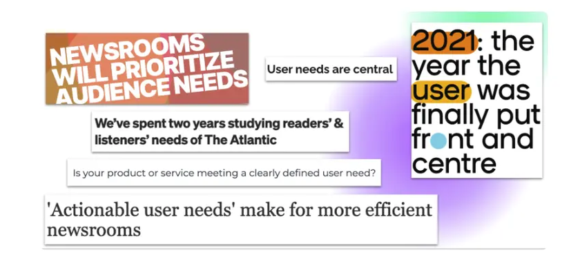 some of the industry headlines about user needs from the last few months.