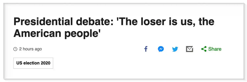 Presidential debate: 'The loser is us, the American people'