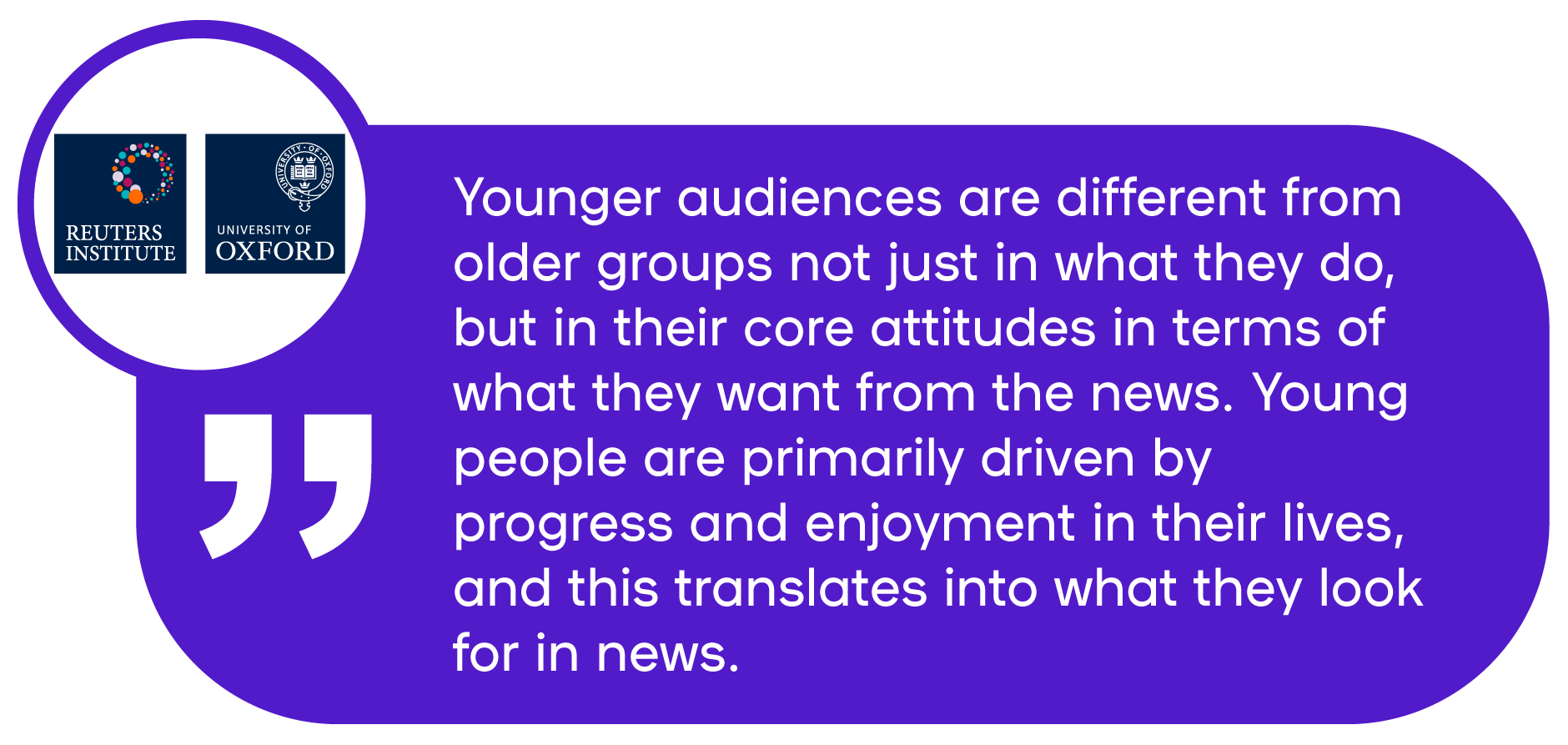Reuters: young audiences differ from older ones when it comes to what they want from news