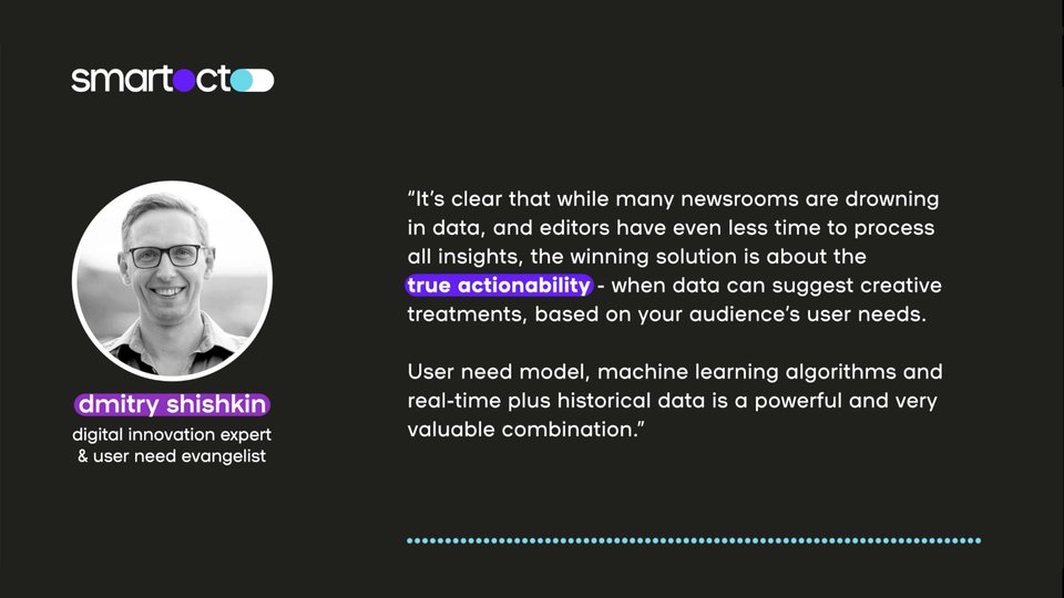 Dmitry Shishkin: true actionability is the solution for newsrooms drowning in data